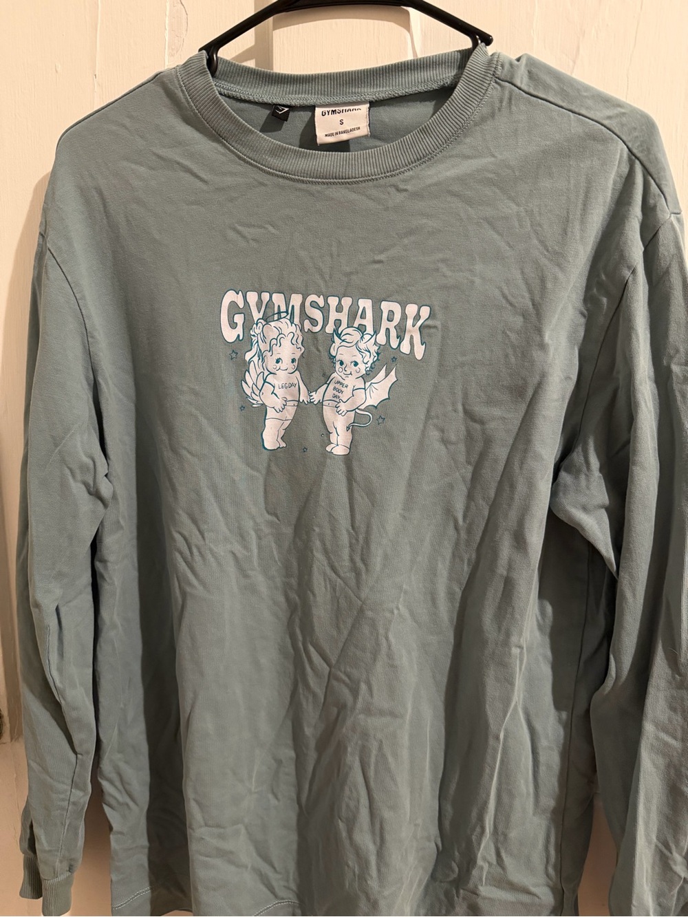 Gymshark Sage Green Long Sleeve Graphic Tee